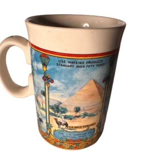 Vintage Watkins 1992 Coffee Mugs, Egyptian Tale, Tooth Powder, Washing Compound - Picture 12 of 14